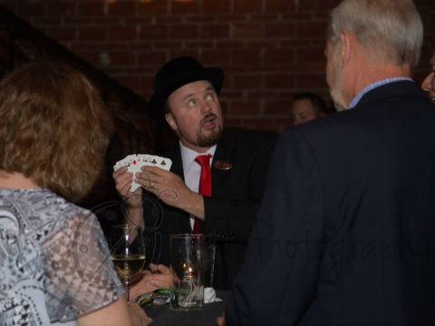 Mark Byrne performing card magic at Unsullied Premier downtown St Pete